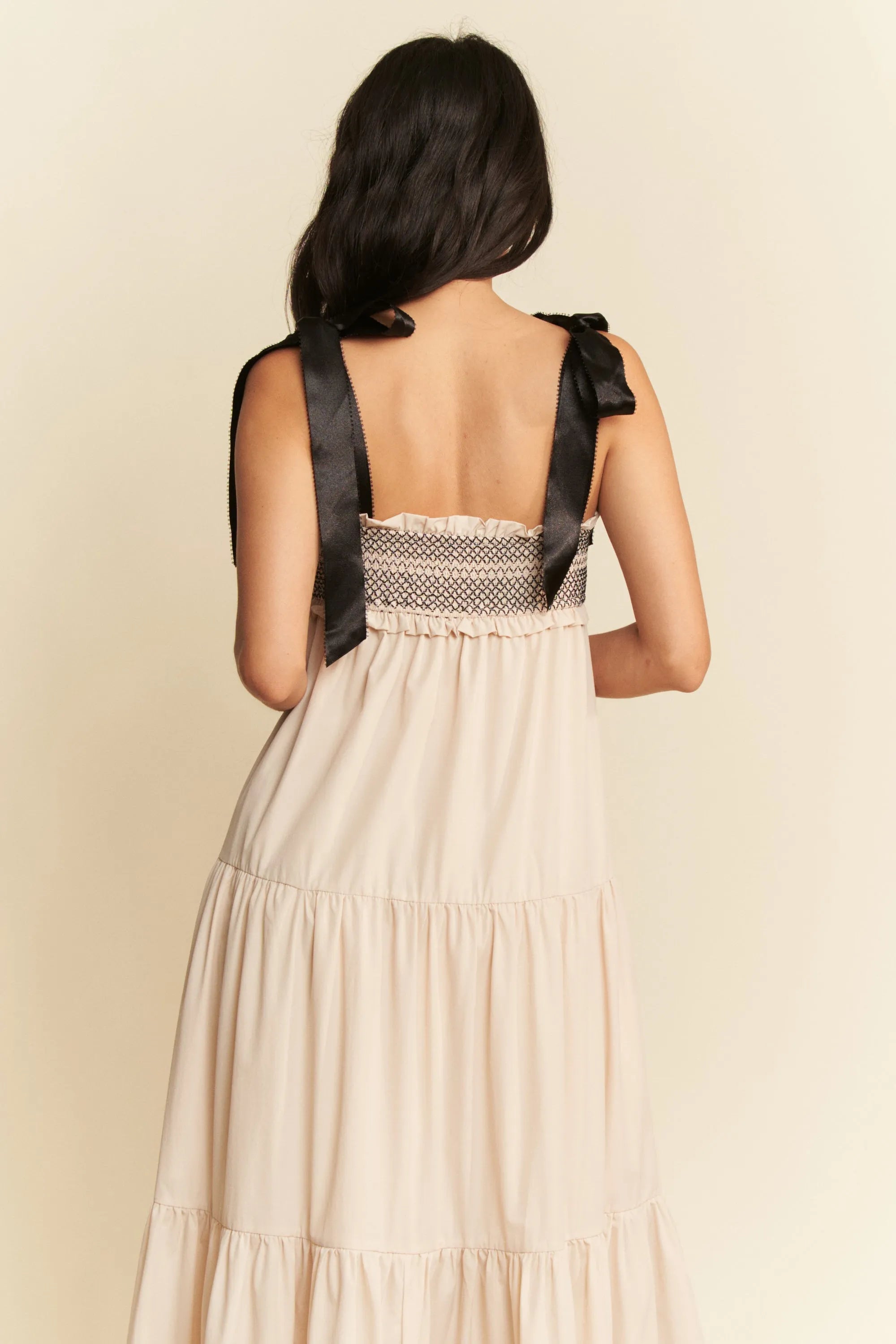 Davi & Dani Multi Contrast Smocked Bodice Straps Maxi Dress 92fb29d37ddc45a68ec4b44312e5b7d3-Max-Origin