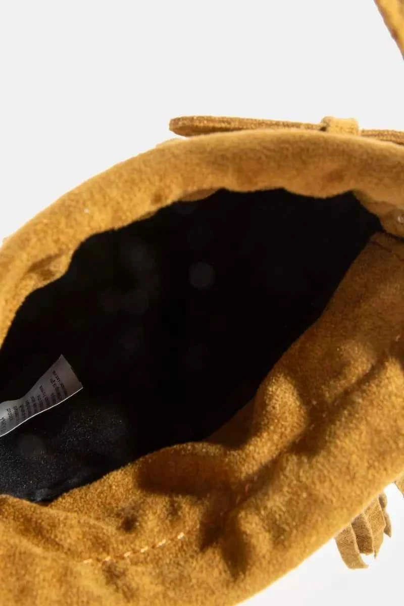 Fame Long Fringe Bucket Shoulder Bag Fame Long Fringe Bucket Shoulder Bag