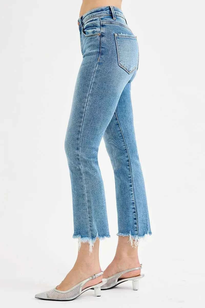 RISEN Full Size High Rise Crop Straight Slim Jeans Plus Size RISEN Full Size High Rise Crop Straight Slim Jeans Plus Size