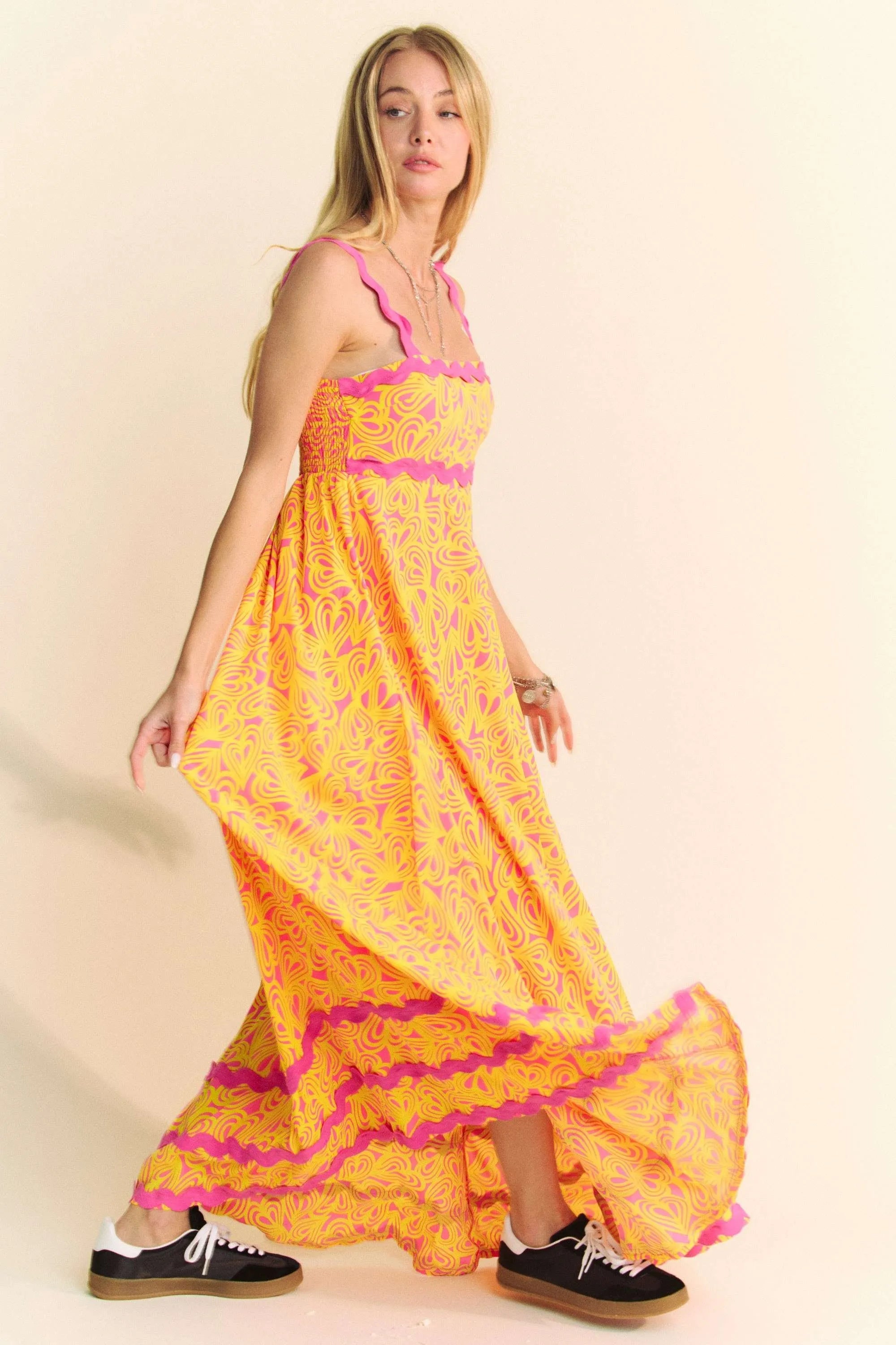 Davi & Dani Geo 2 Tone Printed Wavi Trim Tiered Maxi Dress 93a53aff864b47d5b8076865e3c8f052-Max-Origin