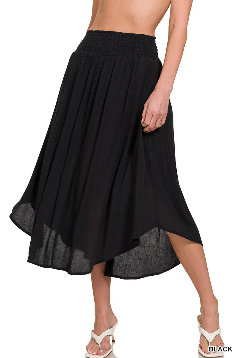 Zenana Woven Crinkle Smocked Waist Maxi Skirt W Pockets 9486949042254812a7732f2dae67bcb5-Max-Origin