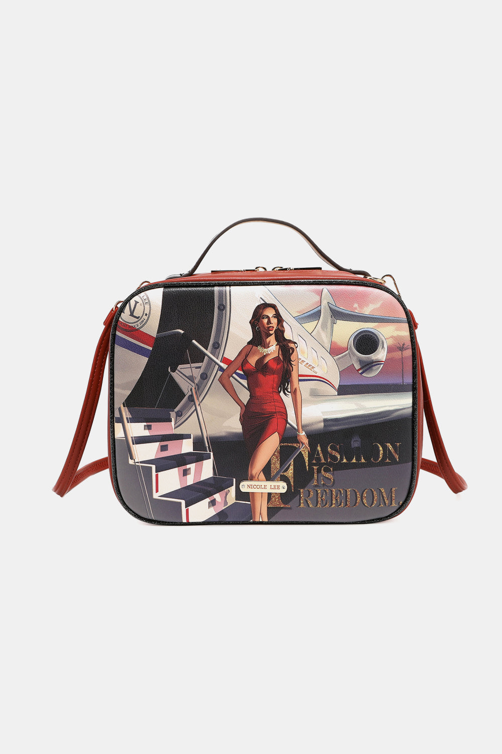 Nicole Lee USA Printed Handbag with Three Pouches Nicole Lee USA Printed Handbag with Three Pouches - TopFashionHQ
