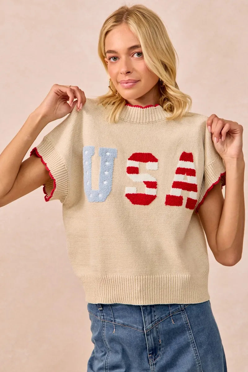 BiBi USA Patchwork Sweater Vest Top With Contrast Detail 961e9531a13b4125a5cee5e4b6f01ee4-Max-Origin