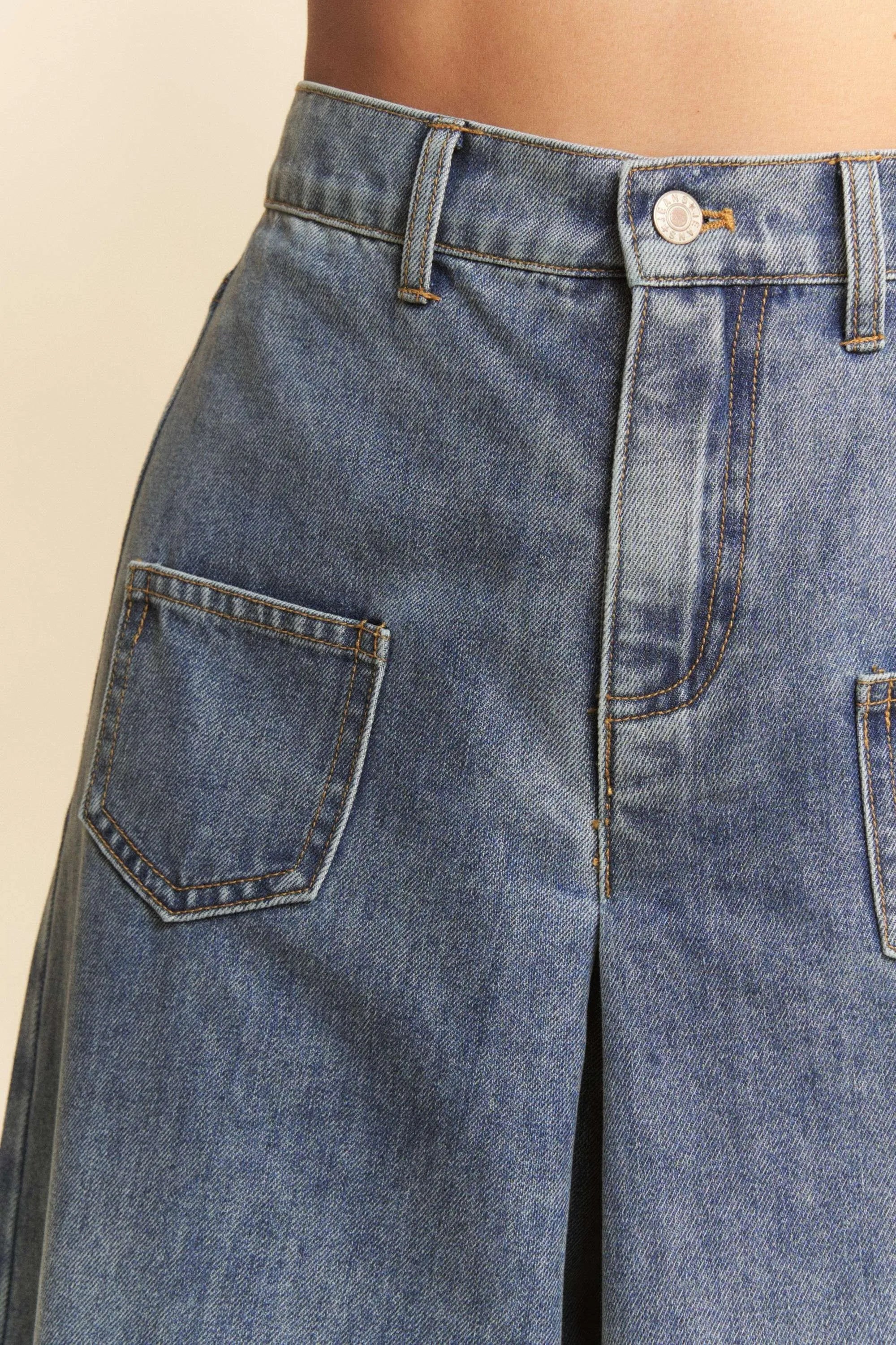 Davi & Dani Patch Pocket Wide Leg Culotte Jeans 971f897064004afaaa17aea3fa435335-Max-Origin