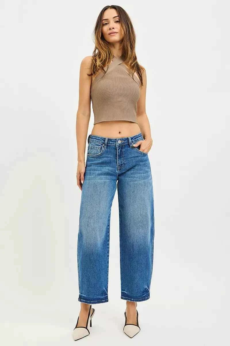 RISEN Slouchy Cropped Barrel Jeans RISEN Slouchy Cropped Barrel Jeans