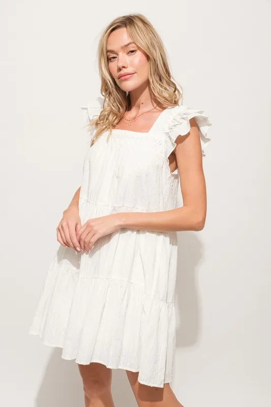 And The Why Origami Pleating Ruffled Sleeve Tiered Dress 9726c3b1c0074f05818acb6530b413da-Max-Origin