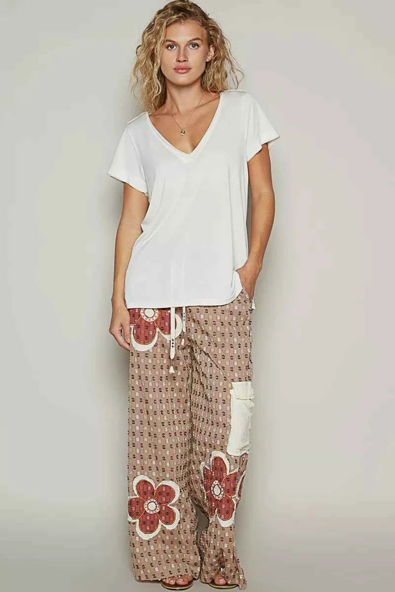 POL Basic V-Neck Short Sleeve T-Shirt POL Basic V-Neck Short Sleeve T-Shirt