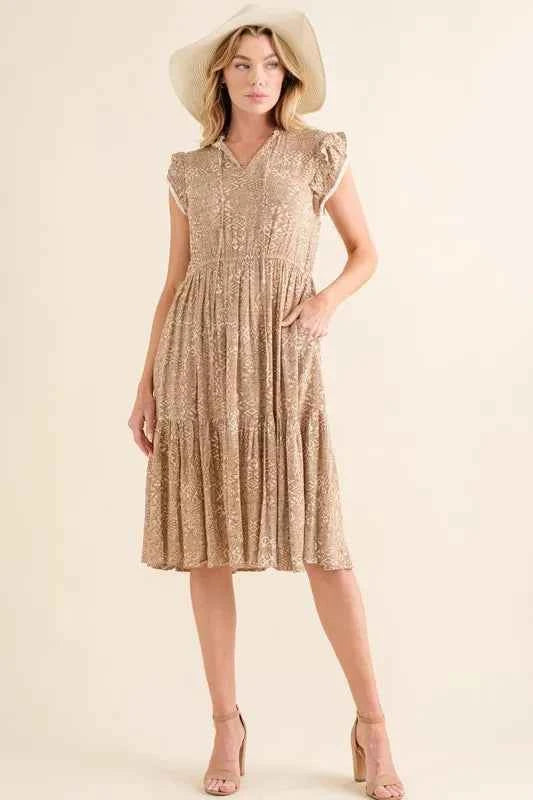 And The Why Boho Printed Tiered Maxi Dress And The Why Boho Printed Tiered Maxi Dress