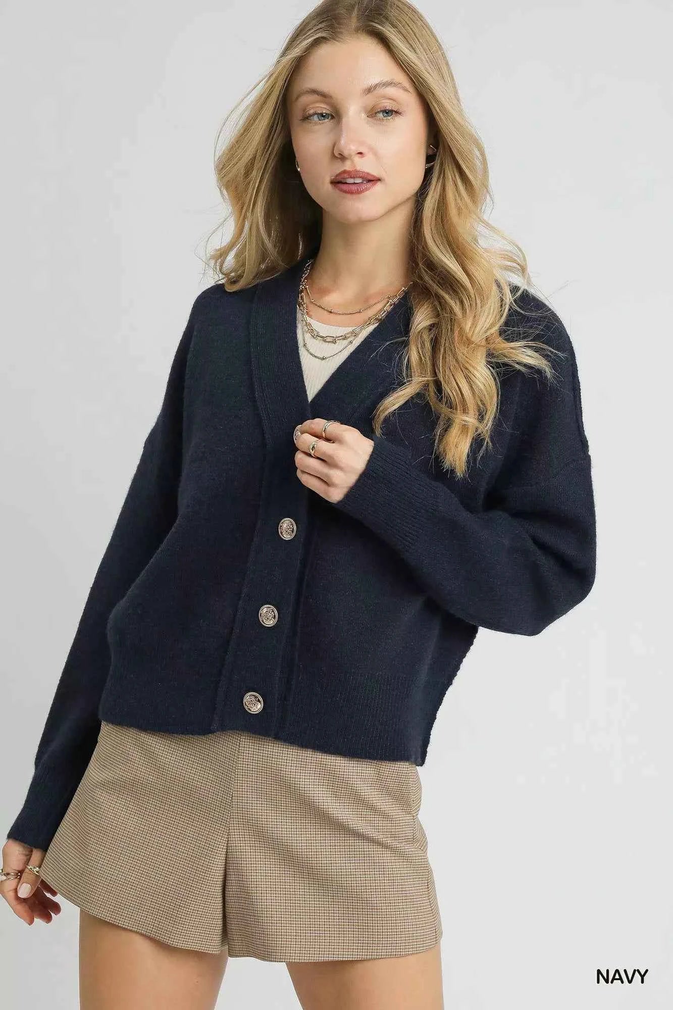 Umgee Button-Front Knit Cardigan Umgee Button-Front Knit Cardigan