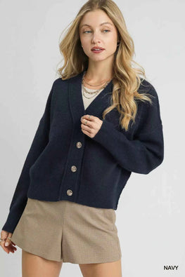 Umgee Button-Front Knit Cardigan