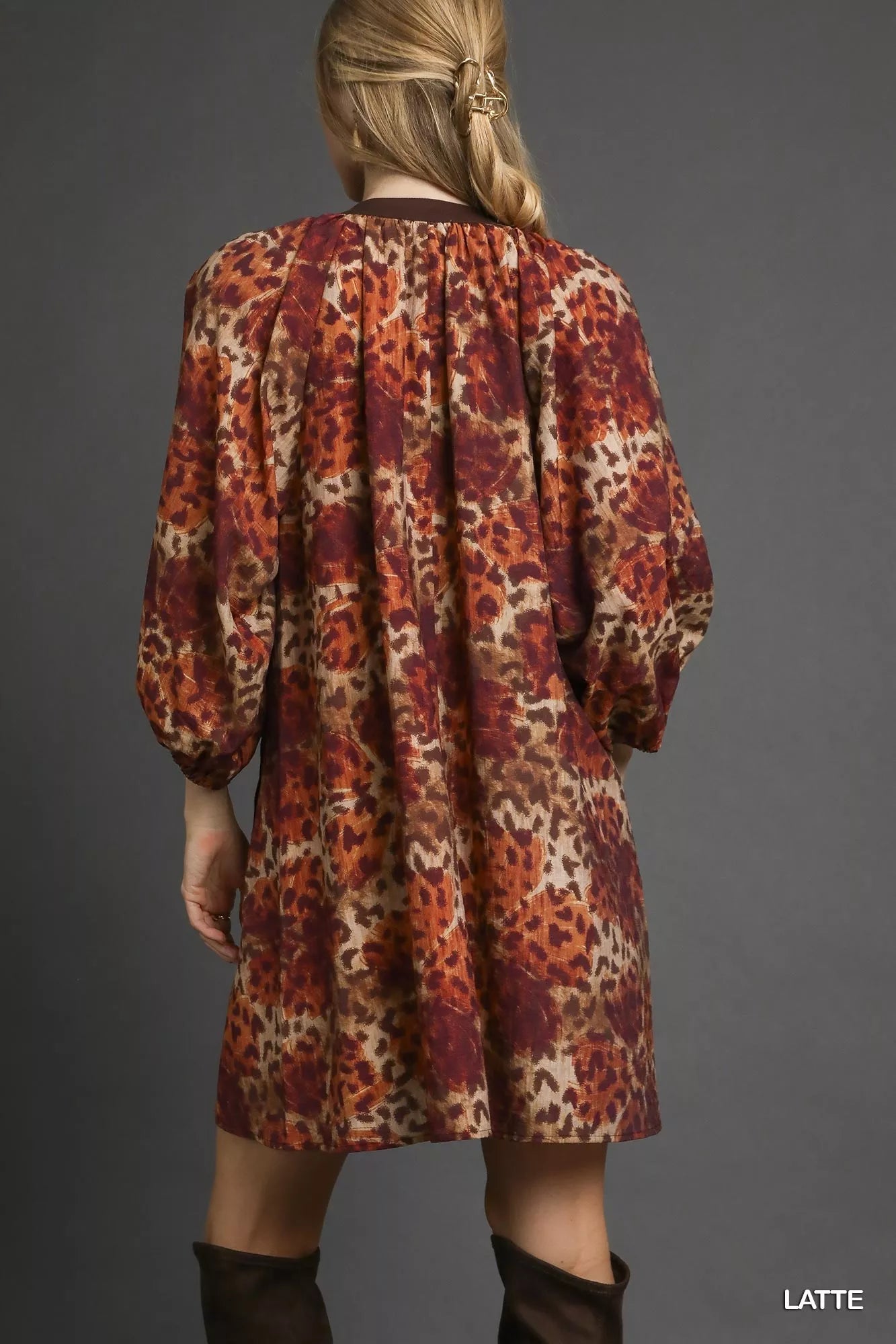 Umgee Animal Print Boho Tunic Dress with Contrast Trim Detail 9a0d88ca-5ee8-4402-8ac8-c161ac0a5b88-Max-Origin