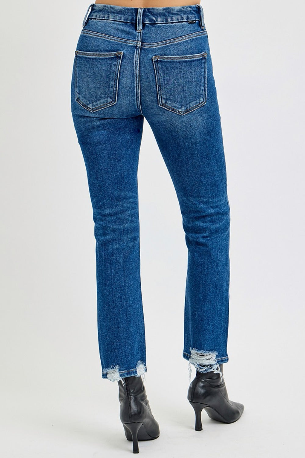 RISEN Full Size High Rise Distressed Crop Straight Jeans RISEN Full Size High Rise Distressed Crop Straight Jeans - TopFashionHQ