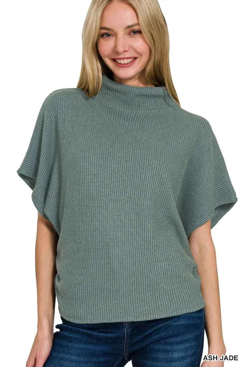 Zenana Mock Neck Top and Pants Sweater Set Zenana Mock Neck Top and Pants Sweater Set