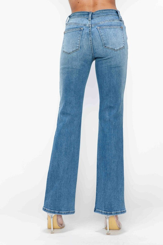 bytos Full Size Cat's Whiskers Mid Rise Bootcut Jeans bytos Full Size Cat's Whiskers Mid Rise Bootcut Jeans