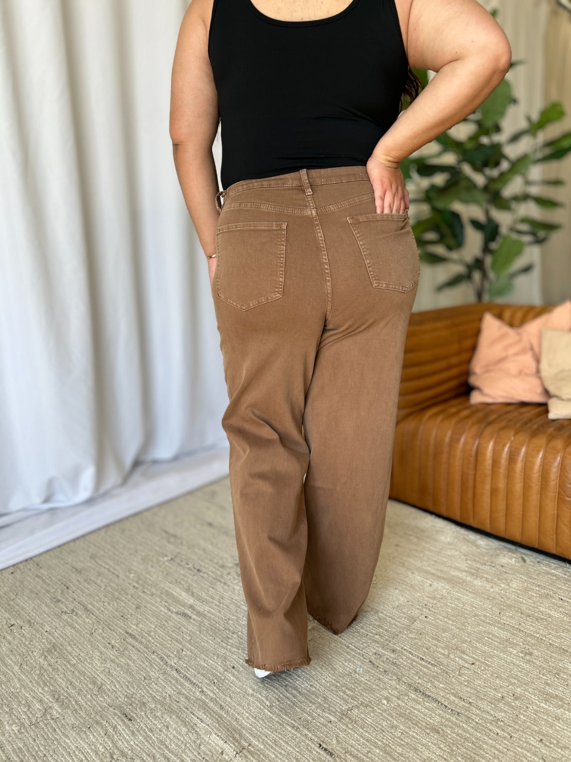 RFM Full Size High Rise Garment Dye Wide Leg Jeans RFM Full Size High Rise Garment Dye Wide Leg Jeans