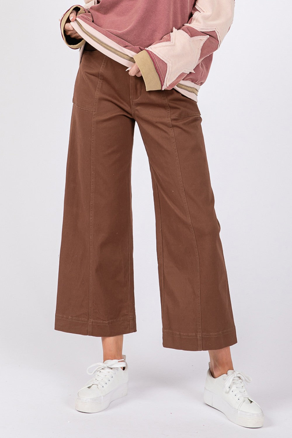 SAGE + FIG Wide Leg Cropped Pants SAGE + FIG Wide Leg Cropped Pants