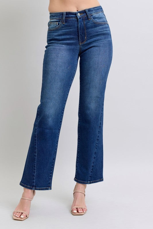 Judy Blue Full Size Side Seam Detail Straight Jeans with Pockets Judy Blue Full Size Side Seam Detail Straight Jeans with Pockets - TopFashionHQ