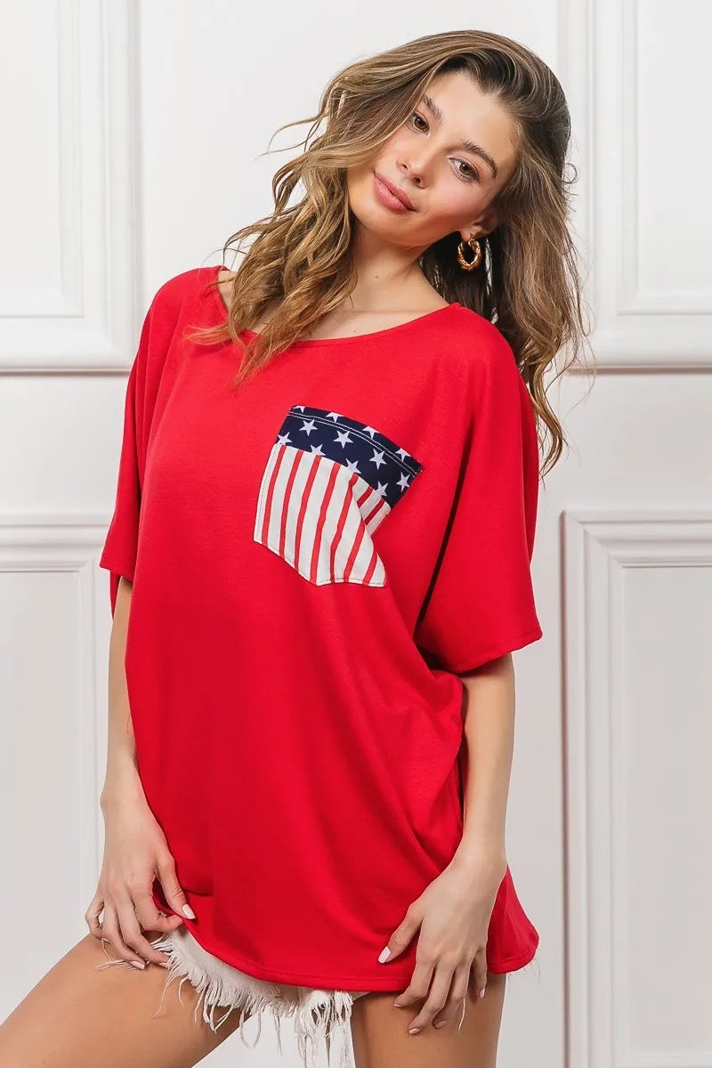 BiBi French Terry With Front Pocket Dolman Sleeves Top 9dd3fe0d8e37491eacfa52ff857d0724-Max-Origin