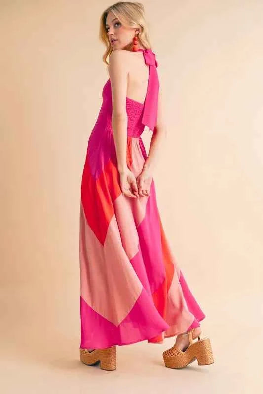 Aemi+Co Color Block Sleeveless Maxi Dress Aemi+Co Color Block Sleeveless Maxi Dress