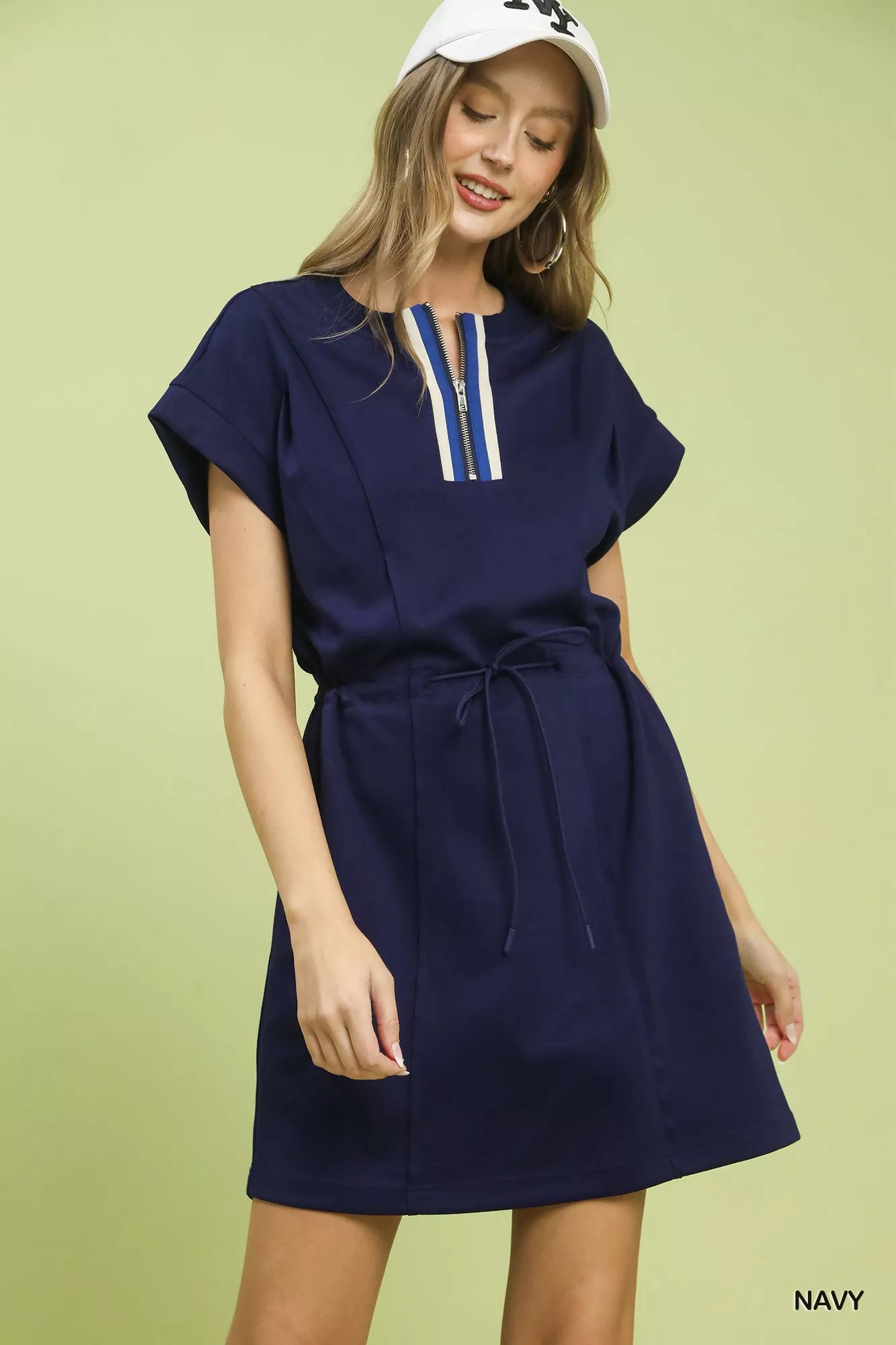 Umgee Knit Zip Front Drawstring Dress 9e6fa881-e541-4315-94e3-6aa0bc8b39e7-Max-Origin