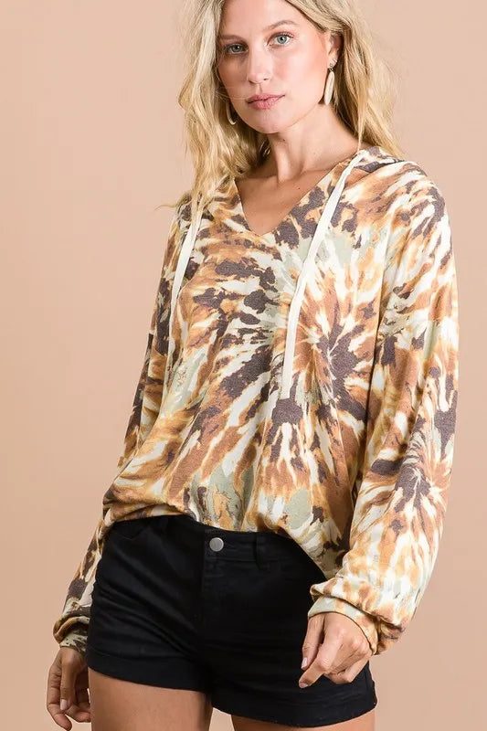 BiBi Tie Dye Terry Hoodie With Twill Tape Drawstring 9ef01189e863402a8b4a24f8f7827fc5-Max-Origin