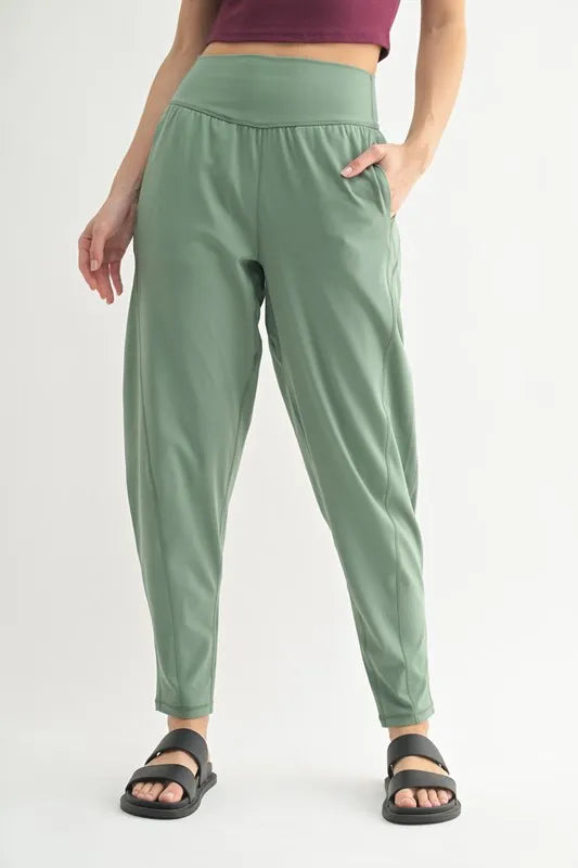 MONO B Flowbarrel High Waist Active Pants 9f25a24733e24b1c8b86a5289343cff7-Max-Origin