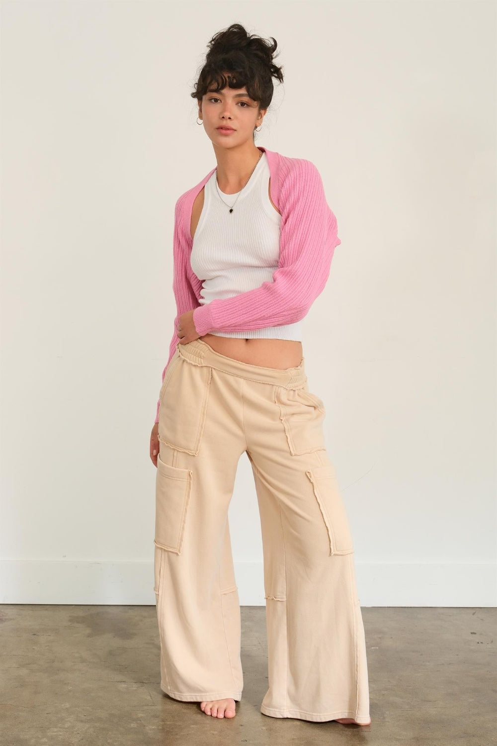 HYFVE Ribbed Knit Bolero Cardigan HYFVE Ribbed Knit Bolero Cardigan - TopFashionHQ