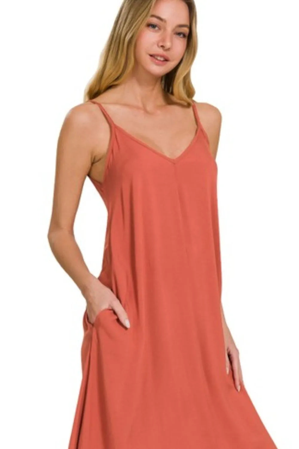 Zenana Woven Arc Hem Cami Midi Dress With Flowy Pockets 9fa826d1-9cfc-4401-b17d-e184909d481f-Max-Origin