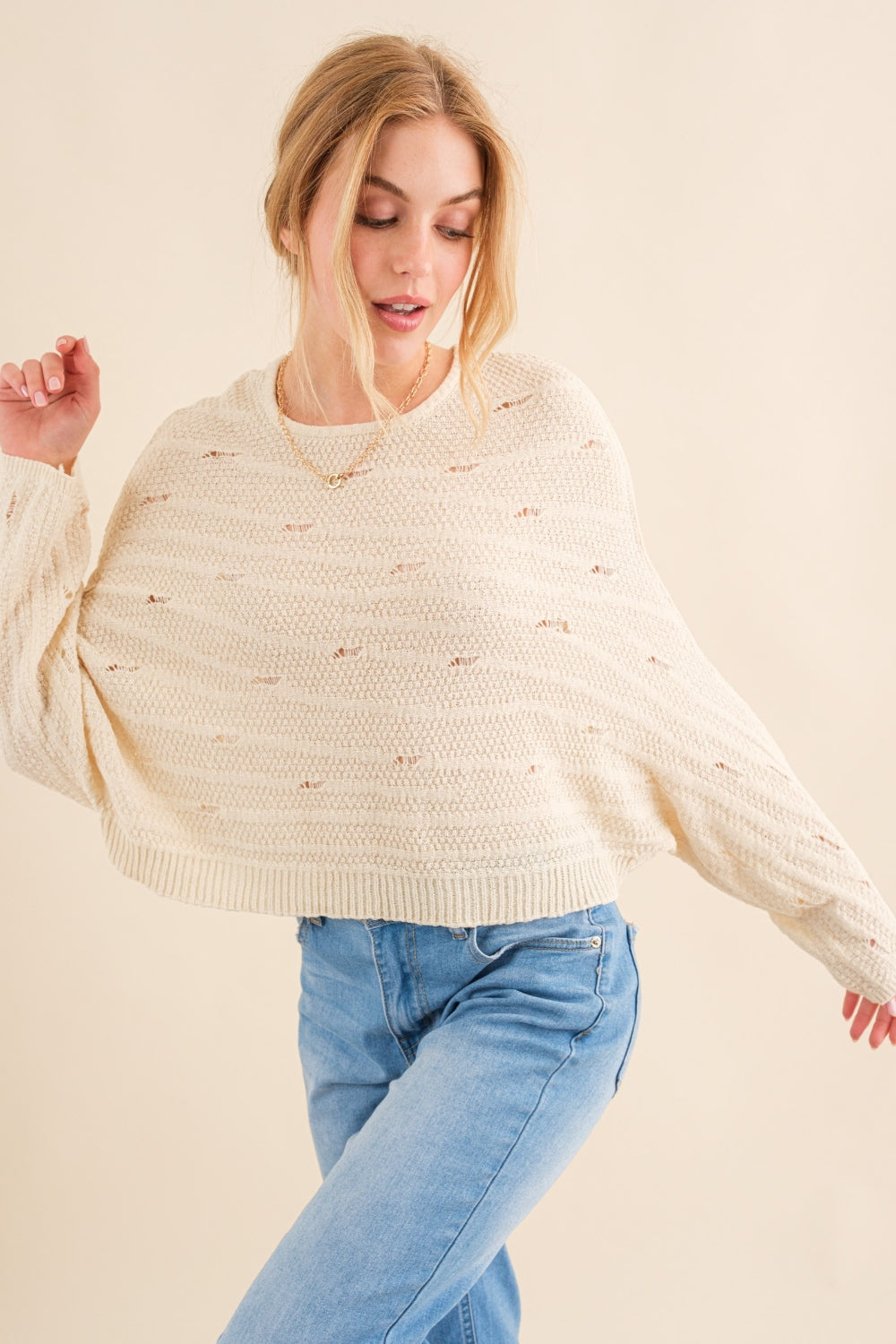 And The Why Dolman Sleeves Sweater And The Why Dolman Sleeves Sweater - TopFashionHQ