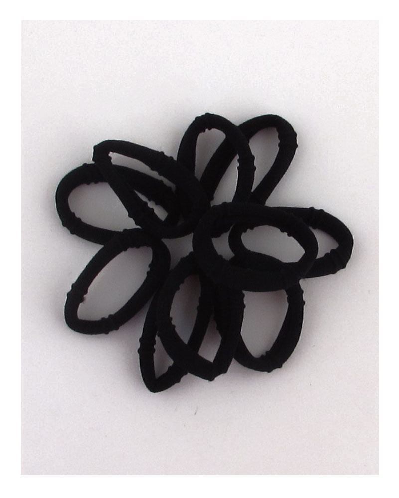 10 pc. Black elastic ponytail holder product image