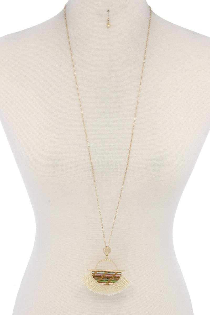 Half Circle Tassel Pendant Necklace product image