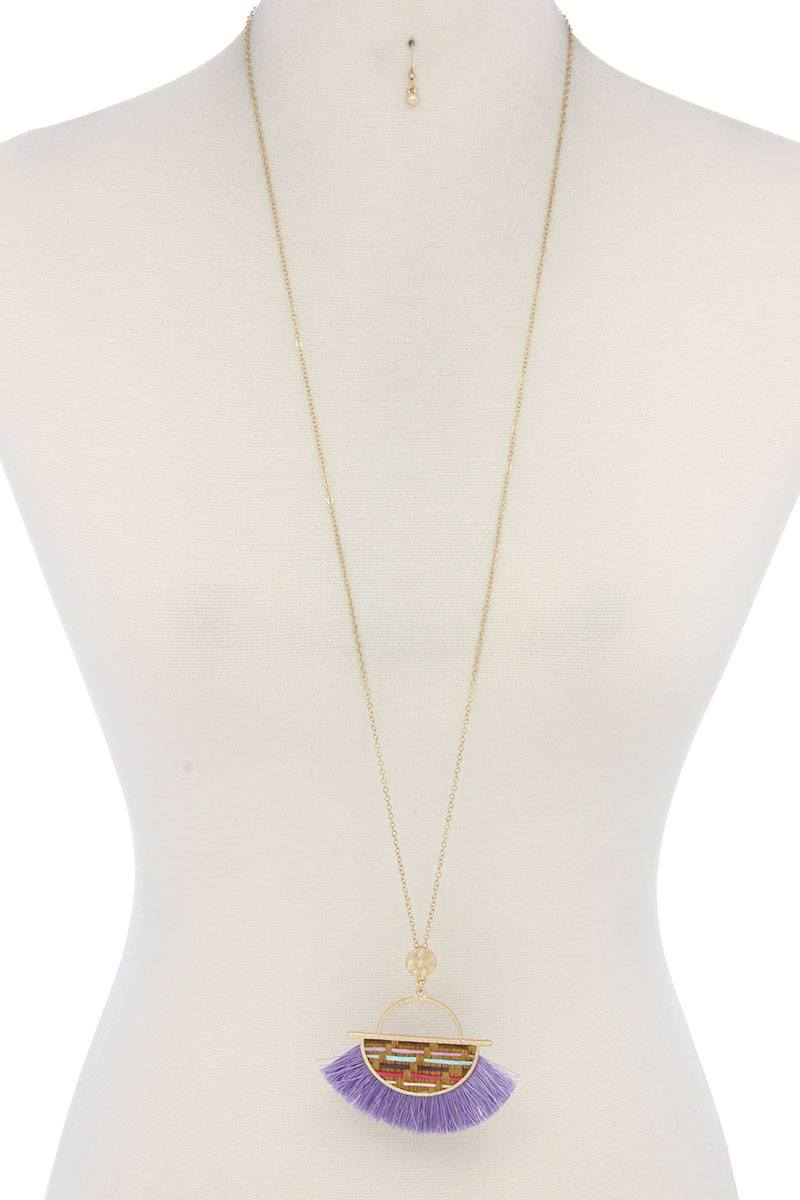 Half Circle Tassel Pendant Necklace product image