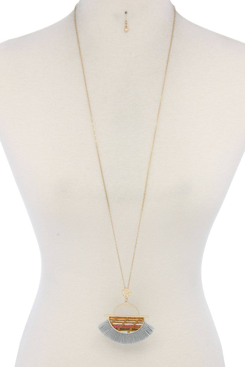 Half Circle Tassel Pendant Necklace product image