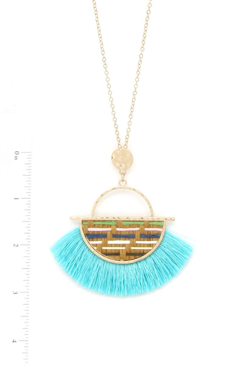 Half Circle Tassel Pendant Necklace product image