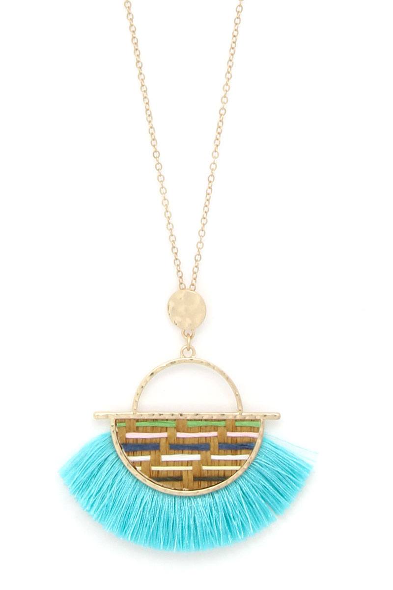 Half Circle Tassel Pendant Necklace product image