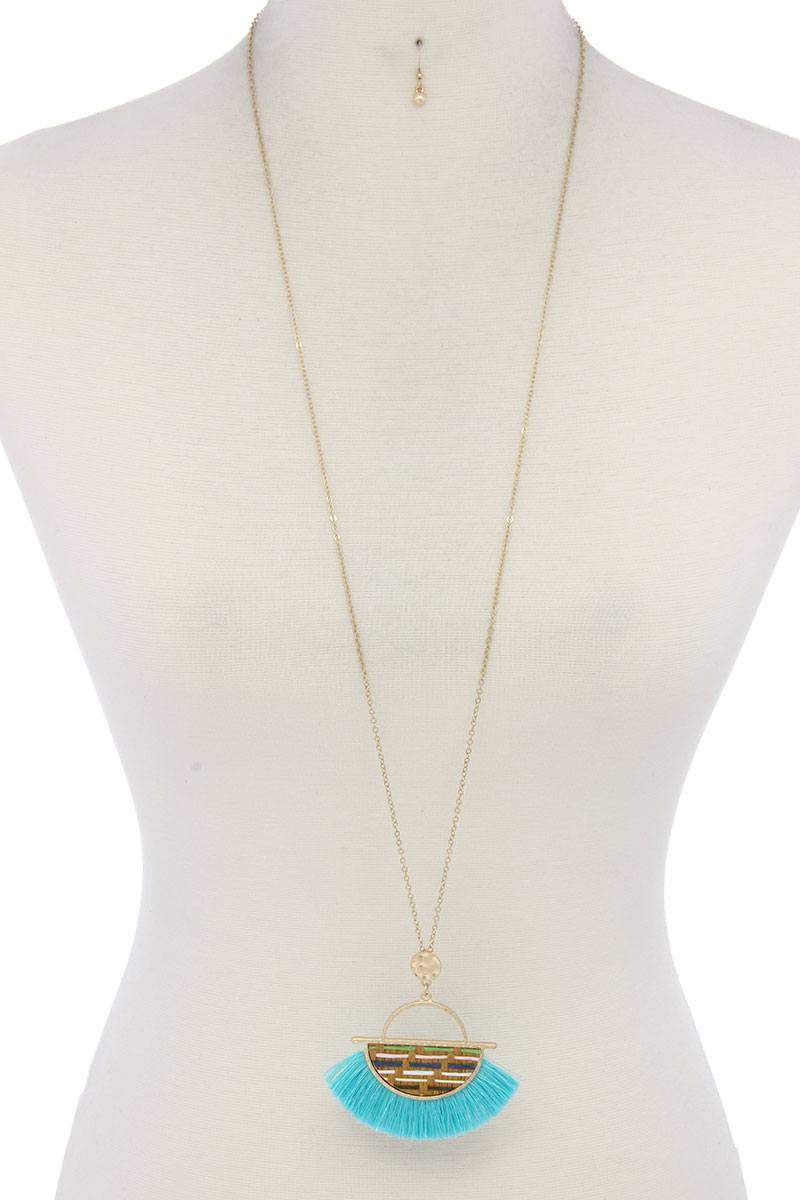 Half Circle Tassel Pendant Necklace product image