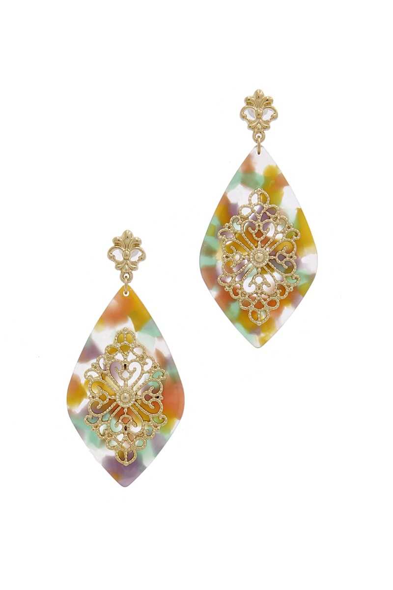 Teardrop Moroccan Pattern Earring Teardrop Moroccan Pattern Earring - TopFashionHQ