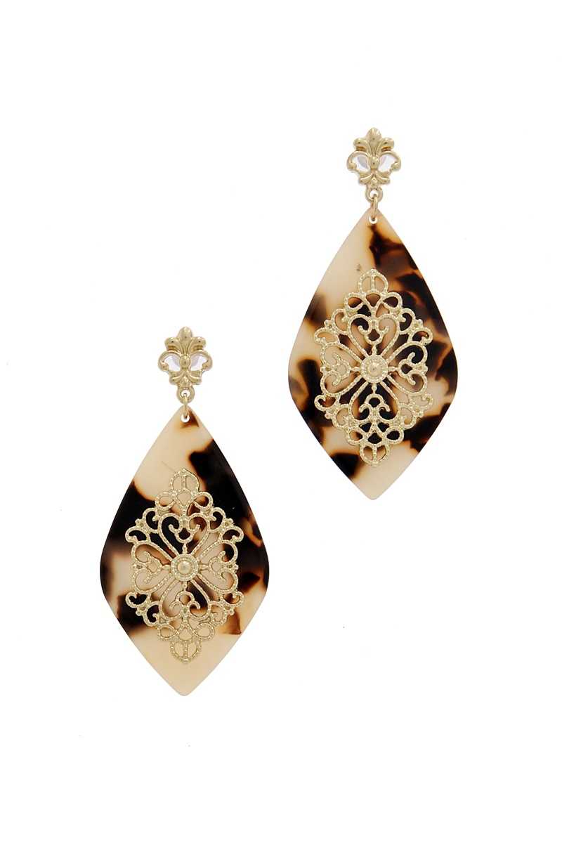Teardrop Moroccan Pattern Earring Teardrop Moroccan Pattern Earring - TopFashionHQ