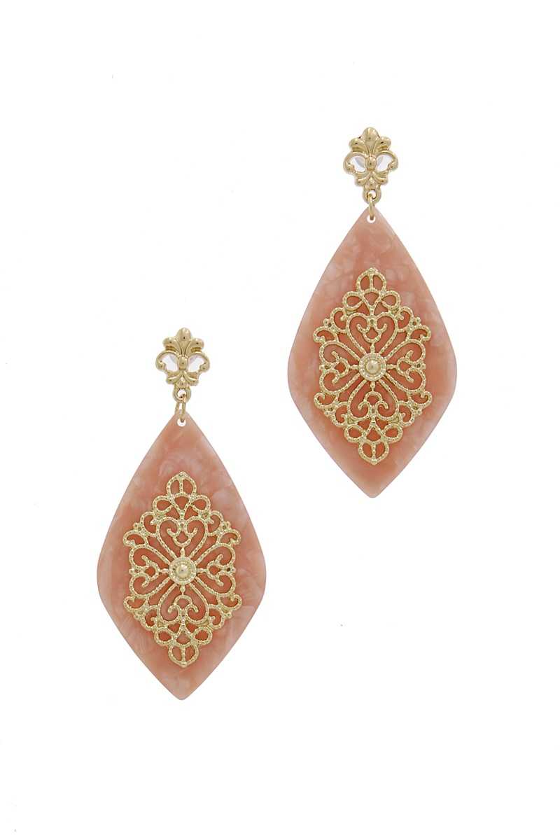 Teardrop Moroccan Pattern Earring Teardrop Moroccan Pattern Earring - TopFashionHQ