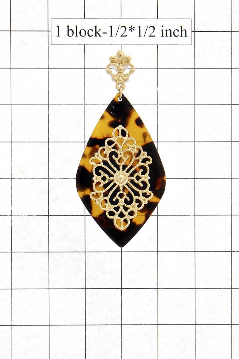 Teardrop Moroccan Pattern Earring Teardrop Moroccan Pattern Earring - TopFashionHQ