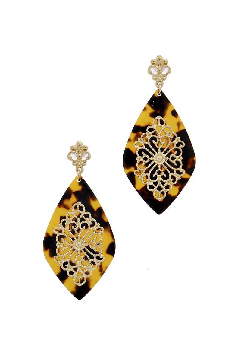 Teardrop Moroccan Pattern Earring Teardrop Moroccan Pattern Earring - TopFashionHQ