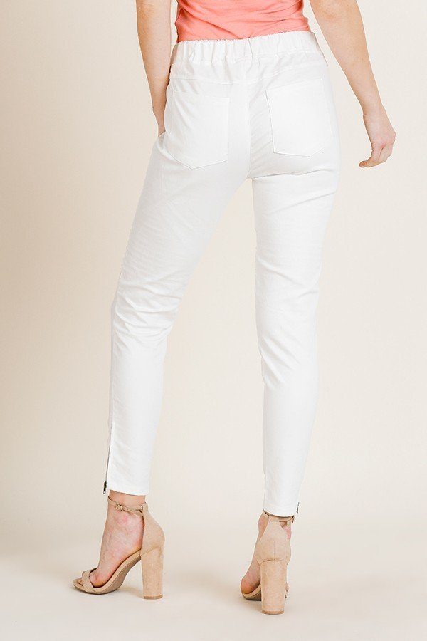 High Waist Skinny Moto Pant product image