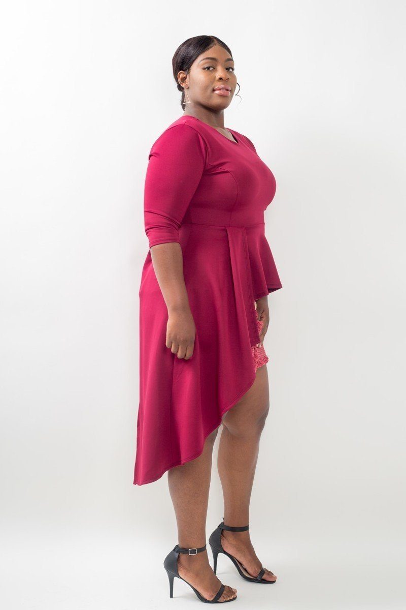 Plus Size Asymmetrical Plume Blouse product image