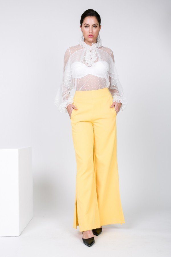 Side Slit Detail Wide Leg Pants product image
