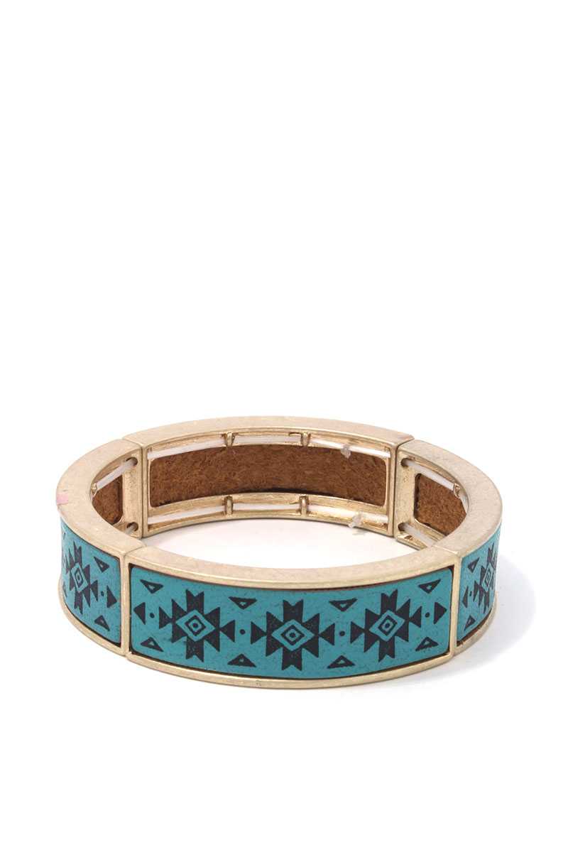 Aztec Pattern Metal Stretch Bracelet product image