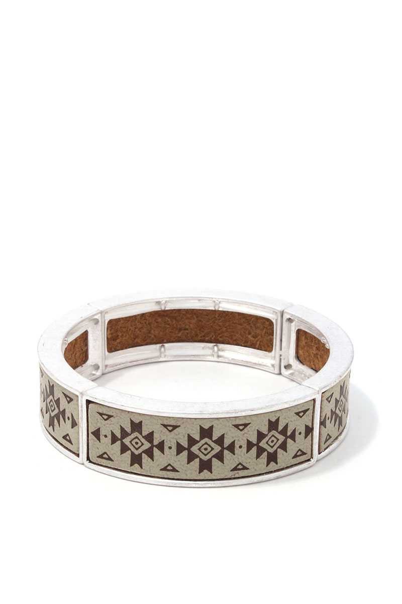 Aztec Pattern Metal Stretch Bracelet product image