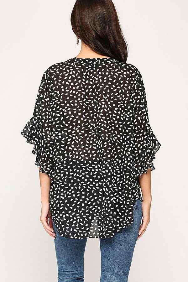 Leopard Printed Crepe Top Leopard Printed Crepe Top
