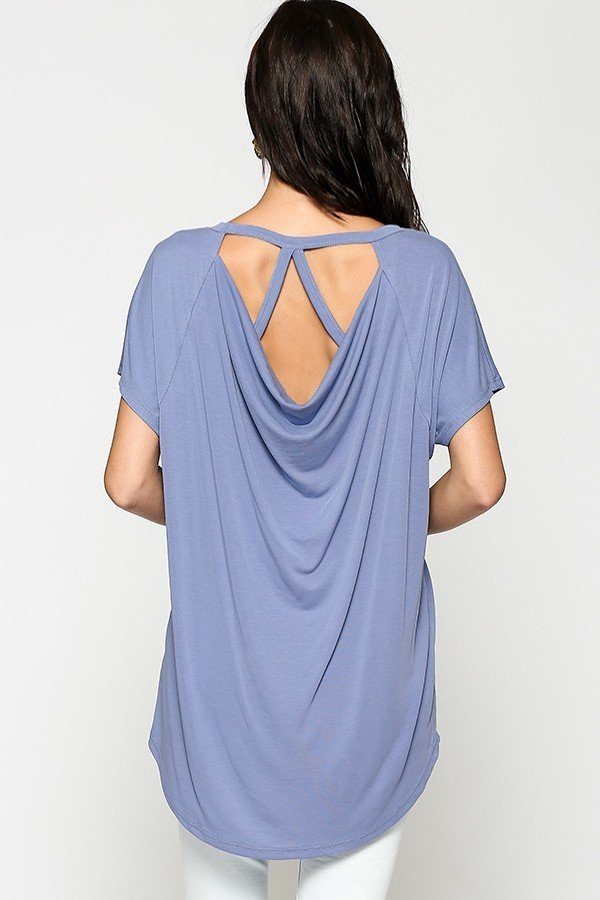 Scoop Neckline Cupro Solid Top product image