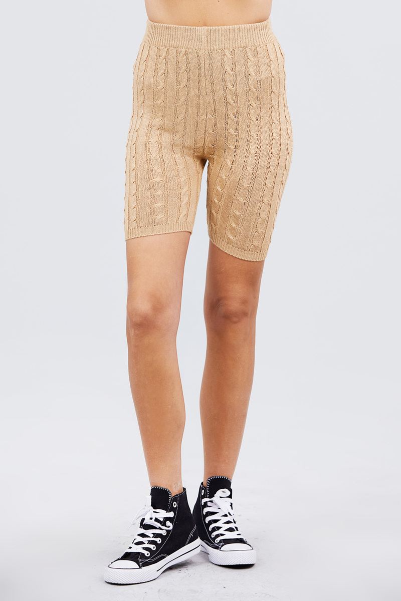 Twisted Effect Bermuda Length Sweater Shorts product image