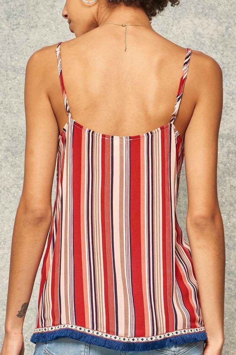 A Multi Stripes Camisole Top A Multi Stripes Camisole Top